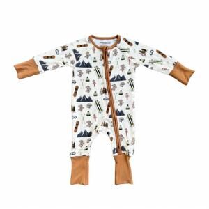 NEW BABYSPROUTS kid's footless romper in winter ski